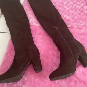 Brown Over The Knee High Boots